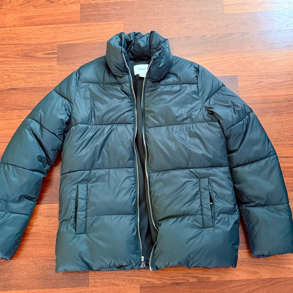 Old Navy Soft Green Puffer Jacket SM Women